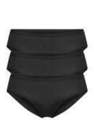 Brief 3 Pack Carin Bikini Reg Truse Brief Truse Black Lindex