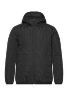 Puffer Jacket With Hood Fôret Jakke Black Lindbergh