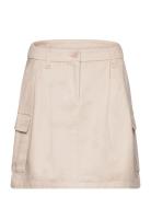 Cargo Skirt Kort Skjørt Cream Rosemunde