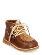 Boots - Flat - With Laces Snørestøvletter Støvletter Brown ANGULUS