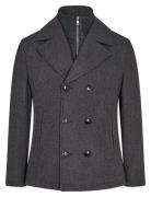 Bs Montana Slim Fit Coat Ulljakke Jakke Grey Bruun & Stengade