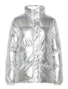 Nelli Puffer Jacket Fôret Jakke Silver Noella