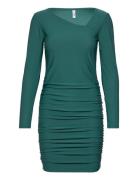 Onlsansa L/S Assymetric Dress Jrs Kort Kjole Green ONLY