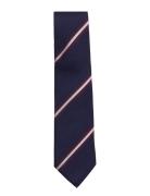 Navy Burgundy White Striped Preppy Silk Slips Navy AN IVY