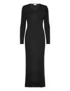 Kora Knitted Dress Maxikjole Festkjole Black Marville Road