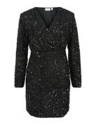 Vicava Sequin Dress / 1 Kort Kjole Black Vila