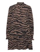 Vmshilah Naja High Neck Dress Wvn Ga Kort Kjole Brown Vero Moda