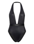 Piece Plunge-Rp Badedrakt Badetøy Black Calvin Klein