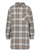 Ns Ls Boyfriend Twill Check Nattkjole Grey Hunkemöller