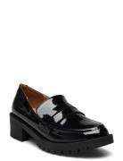 Biapearl Simple Penny Loafer Patent Aquarius Mokasiner Lave Sko Black ...