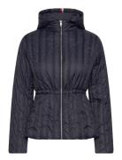 Feminine Lw Down Jacket Fôret Jakke Navy Tommy Hilfiger