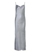 Slfsilva Ankle Strap Dress B Maxikjole Festkjole Silver Selected Femme