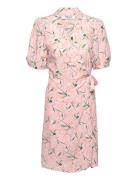 Mschtenya Lyvia Wrap Dress Aop Kort Kjole Pink MSCH Copenhagen