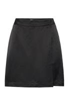 Mschmalvina Ulla Wrap Skirt Kort Skjørt Black MSCH Copenhagen