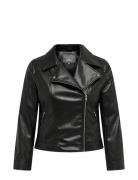 Carbecca Faux Leather Biker Otw Skinnjakke Skinnjakke Black ONLY Carma...