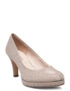 Women Court Sho Shoes Heels Pumps Classic Gold Tamaris