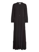 Neell Maxi Dress Ls Maxikjole Festkjole Black Lollys Laundry