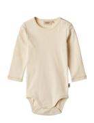 Body L/S Freddie Bodies Long-sleeved Cream Wheat