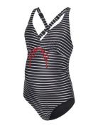 Mlnewjose Stripe Swimsuit Recycled A. Badedrakt Badetøy Black Mamalici...