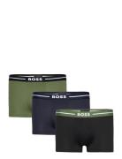 Trunk 3P Bold Boksershorts Black BOSS