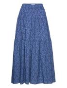 Sunsetll Maxi Skirt Langt Skjørt Blue Lollys Laundry