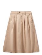 Mmmona Cafrin Skirt Knelangt Skjørt Beige MOS MOSH