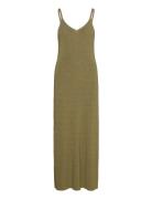 Long Lurex Dress Maxikjole Festkjole Green Mango