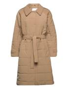 Dorakb Coat Vattert Jakke Beige Karen By Simonsen