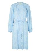 Kati Shirt Dress Knelang Kjole Blue Second Female