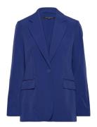 Echo Single Breasted Blazer Blazers Single Breasted Blazers Blue Frenc...