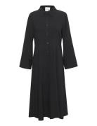 Hanomw Long Shirtdress Knelang Kjole Black My Essential Wardrobe