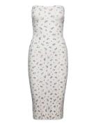 Knitted Tube Dress Knelang Kjole White Gina Tricot