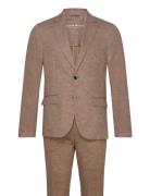 Bs Pollino Classic Fit Suit Set Dress Brown Bruun & Stengade