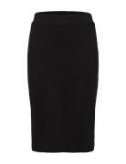 Slfshelly Mw Pencil Skirt B Noos Knelangt Skjørt Black Selected Femme