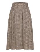 Cmsimi-Skirt Knelangt Skjørt Brown Copenhagen Muse