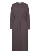 Esgrace Ls Midi Dress Knelang Kjole Grey Esme Studios