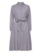 Esellinor Ls Midi Shirt Dress Knelang Kjole Blue Esme Studios