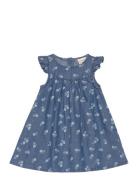 Dress Ss Aop Chambray Dresses & Skirts Dresses Casual Dresses Short-sl...