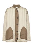 Louisa Loose Jacket Vattert Jakke Beige Basic Apparel