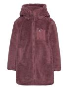 Kmgnewsascha Sherpa Hood Jacket Cp Otw Outerwear Fleece Outerwear Flee...