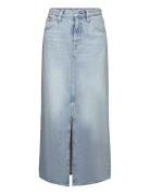 Viktoria Long Skirt Wmn Langt Skjørt Blue G-Star RAW