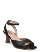 Sandals - Block Heels Sandal Med Hæl Black ANGULUS