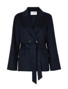 Slftara Handmade Jacket B Noos Ulljakke Jakke Navy Selected Femme