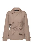 Vmzoa Trenchcoat Noos Trench Coat Kåpe Beige Vero Moda