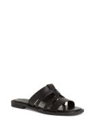 Women Slides Flate Sandaler Black Tamaris