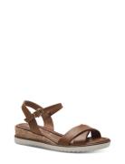 Women Sandals Flate Sandaler Brown Tamaris