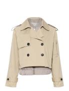 Marikb Short Jacket Trench Coat Kåpe Beige Karen By Simonsen