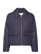 Quilted Collared Jacket Vattert Jakke Navy GANT