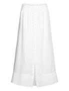 Thea Linen Skirt Langt Skjørt White Ella&il