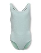 Kogmalibu Glitter Swimsuit Acc Badedrakt Badetøy Blue Kids Only